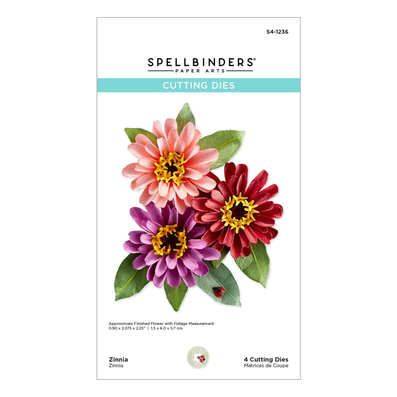 Spellbinders - ZINNIA ETCHED DIES FROM THE PAINTER’S GARDEN COLLECTION BY SUSAN TIERNEY-COCKBURN