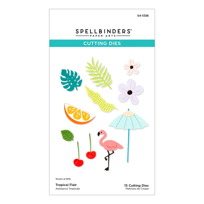 Spellbinders - Tropical Flair Etched Dies from the Happy Hour Collection