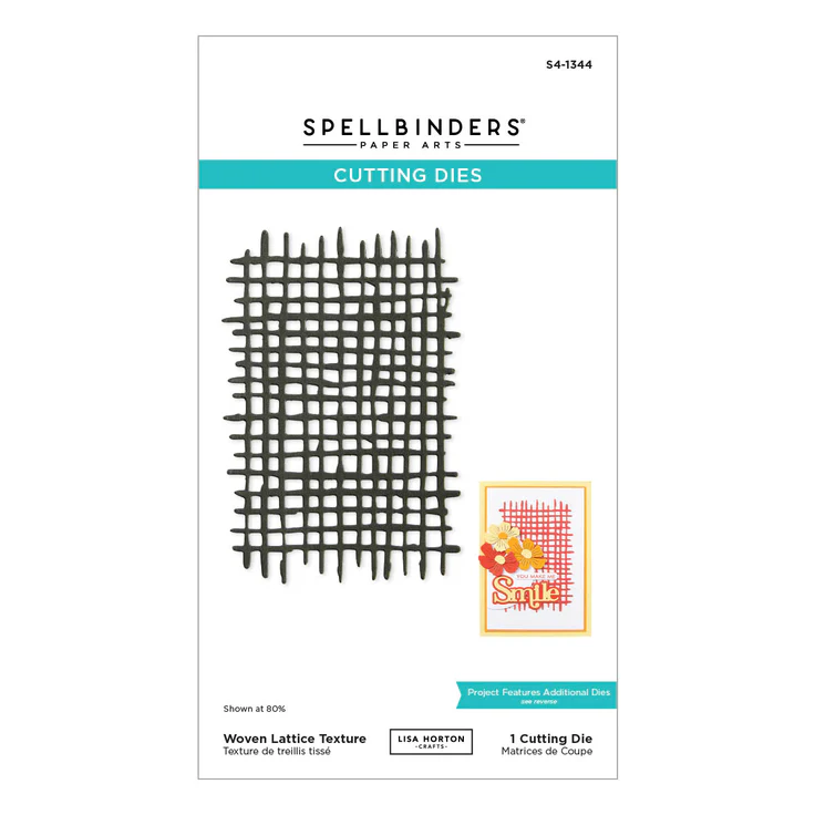 Spellbinders - WOVEN LATTICE TEXTURE ETCHED DIES FROM THE SPOTLIGHT FRAMES AND FLORALS COLLECTION BY LISA HORTON