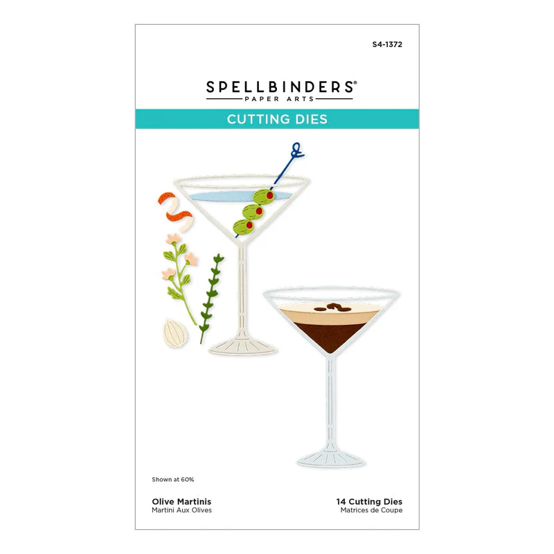 Spellbinders - Olive Martinis Etched Dies from the Happy Hour Collection