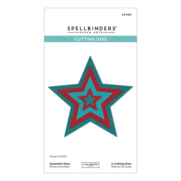 Spellbinders - Essential Stars Etched Dies from the All About Christmas Collection by Lisa Horton (SB10)