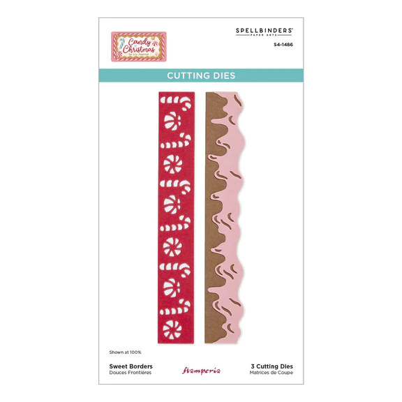 Spellbinders - Sweet Borders Etched Dies from the Candy Christmas Collection by Stamperia