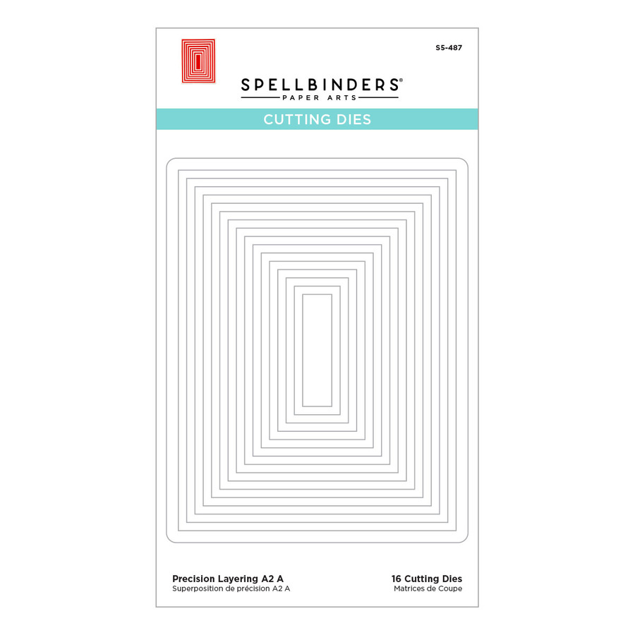 Spellbinders - Precision Layering A2 A Etched Dies from the Precision Layering Basics Collection