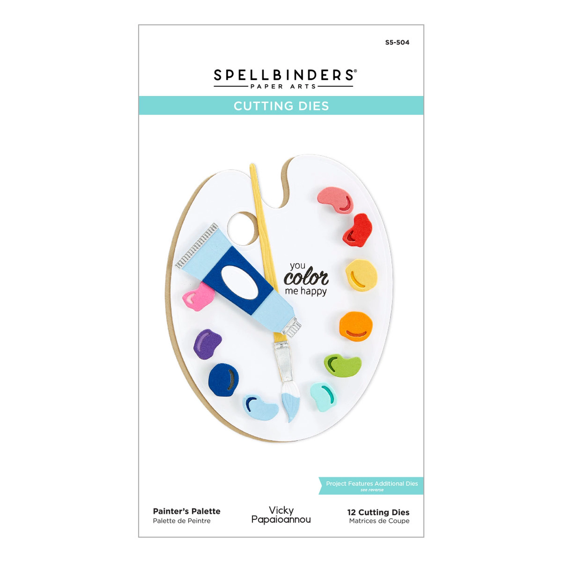 Spellbinders - Painter's Palette Etched Dies from the Paint Your World Collection by Vicky Papaioannou