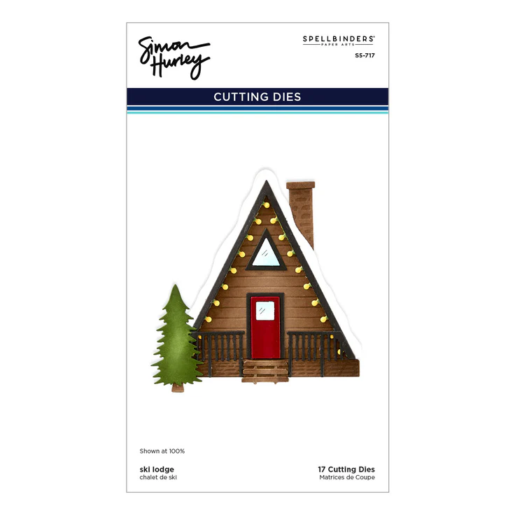 **NEW* - Spellbinders - Ski Lodge Etched Dies from the Ski-son's Greetings Collection by Simon Hurley
