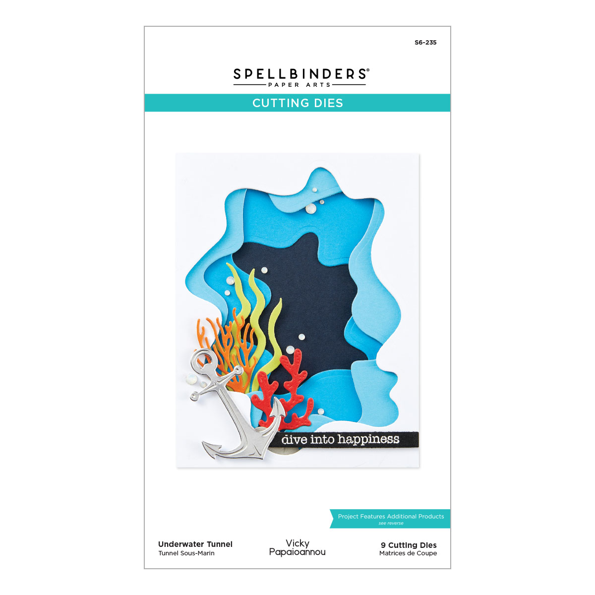 Spellbinders - Underwater Tunnel Etched Dies from the Tunnel Scapes Collection by Vicky Papaioannou