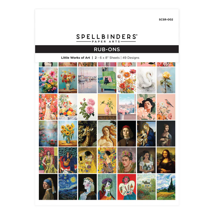 Spellbinders - Little Works of Art Rub-On Sheets from the Clear Seal Maker Tool Collection