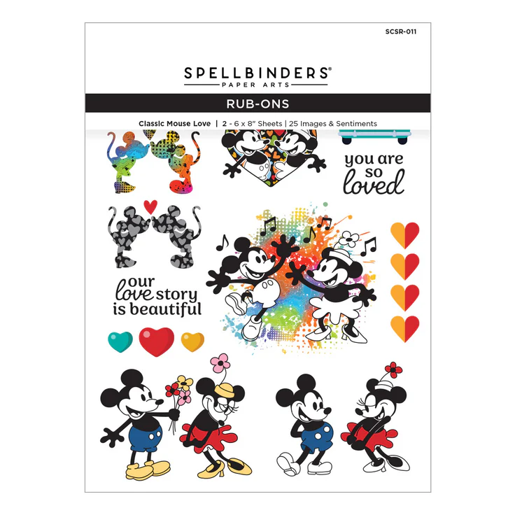 Spellbinders - Classic Mouse Love Rub-Ons