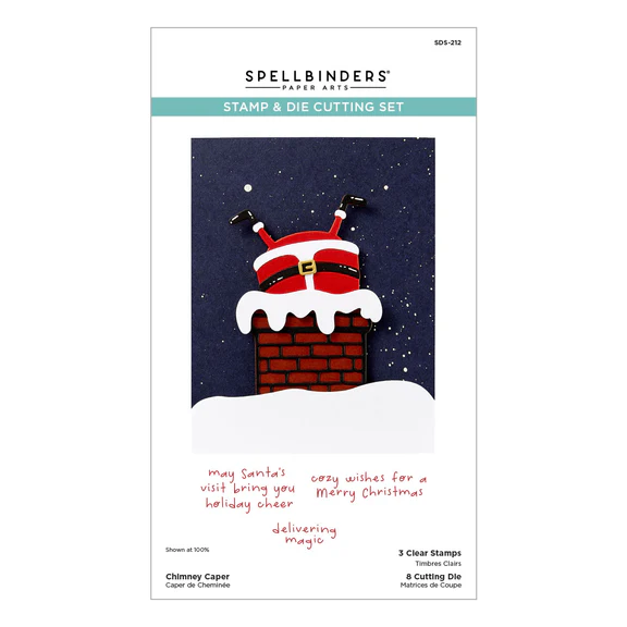 *NEW* - Spellbinders - Chimney Caper Clear Stamp & Die Set from the Merry Mischief Collection