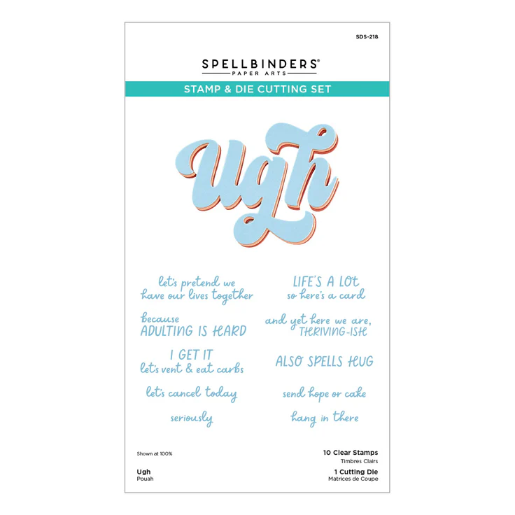 ***NEW* - Spellbinders - Ugh Clear Stamp & Die Set