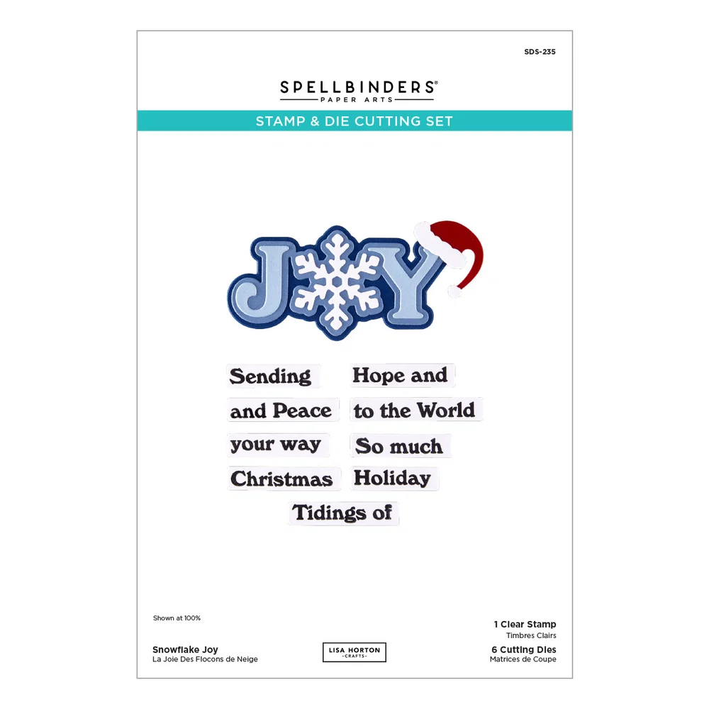 **NEW* - Spellbinders - Snowflake Joy Stamp & Die Set by Lisa Horton