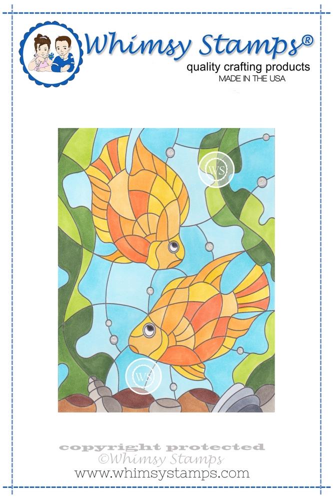 Whimsy Stamps - Stained Glass Fish