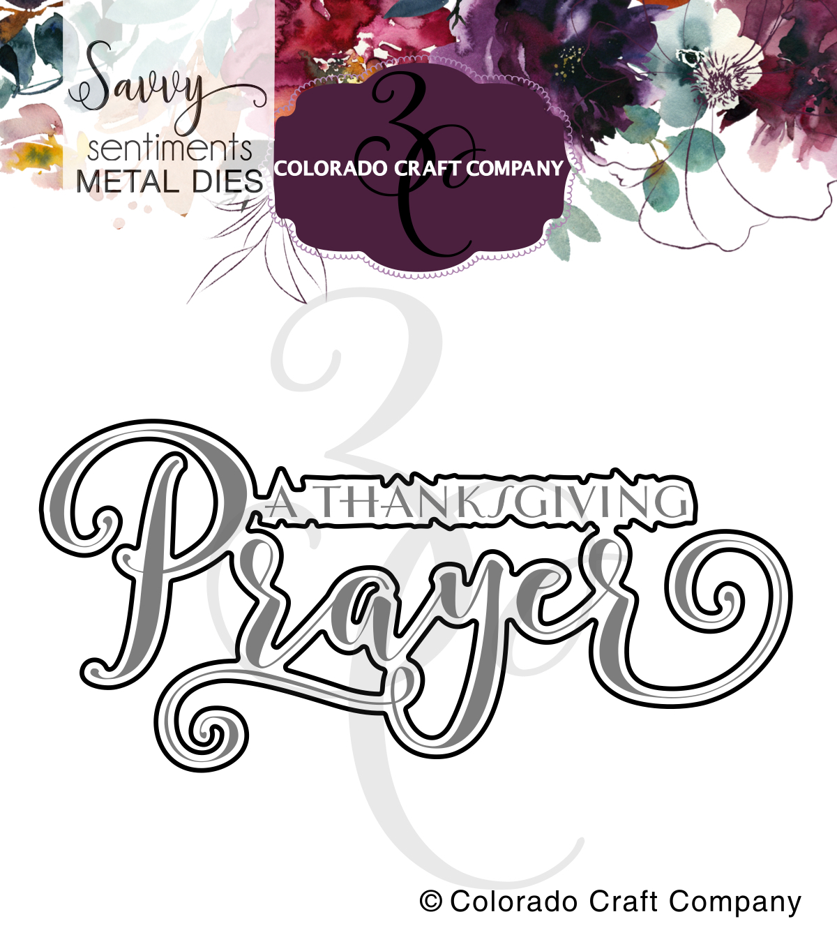 Colorado Craft Company - Savvy Sentiments~Thanksgiving Prayer Dies