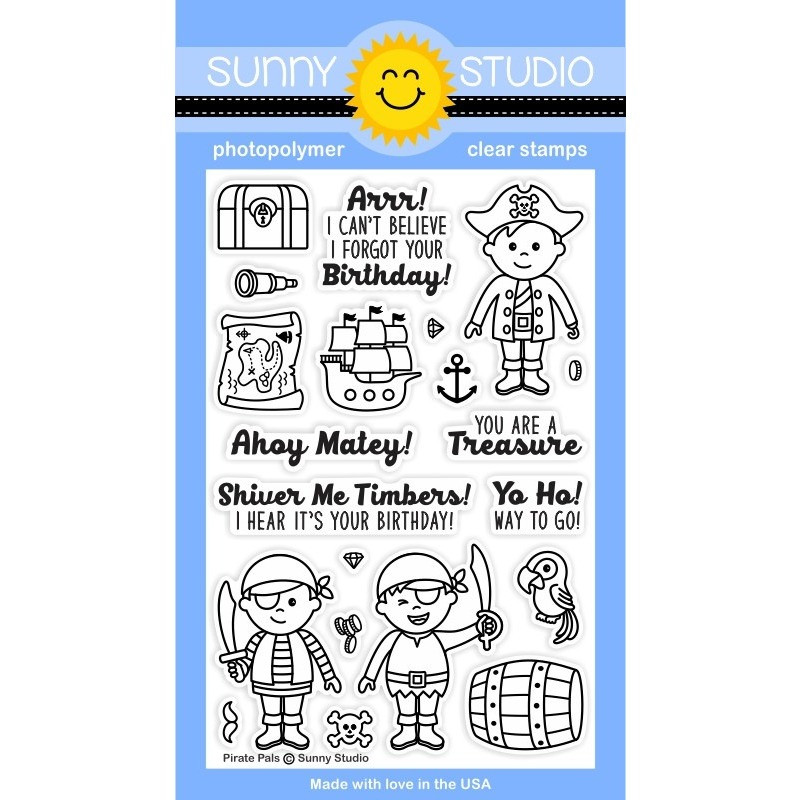 Sunny Studio - Pirate Pals Stamps