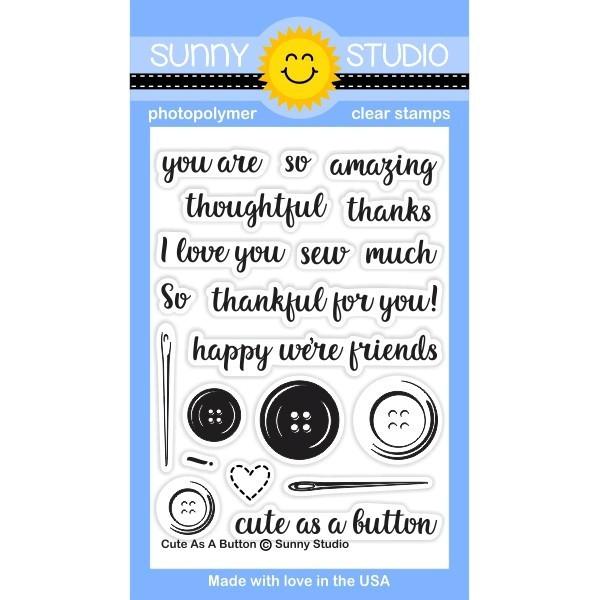 Sunny Studio - Cute As A Button Stamps