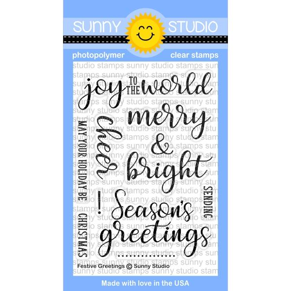 Sunny Studio - Festive Greetings Stamps