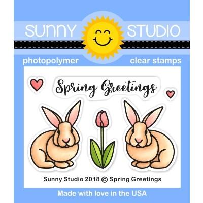 Sunny Studio - Spring Greetings Stamps