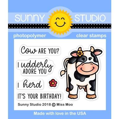 Sunny Studio - Miss Moo Stamps
