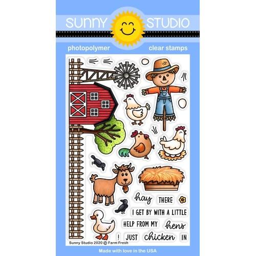 Sunny Studio - Farm Fresh 4x6 Clear Stamps