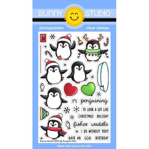 Sunny Studio - Penguin Pals 4x6 Clear Stamps