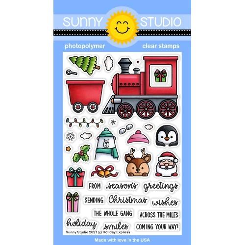 Sunny Studio - Holiday Express Stamps