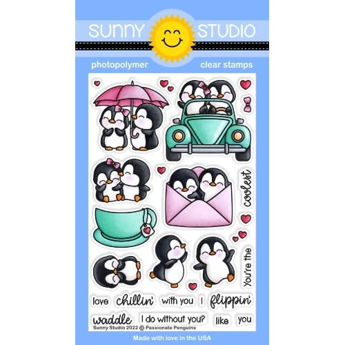 Sunny Studio - Passionate Penguins Stamps