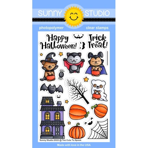 Sunny Studio - Too Cute To Spook 4x6 Clear Stamps
