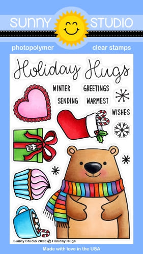 Sunny Studio - Holiday Hugs 4x6 Clear Stamps
