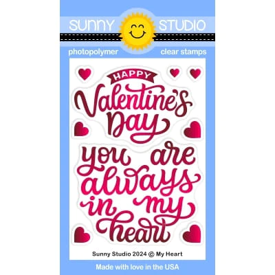 Sunny Studio - My Heart 3x4 Clear Stamps