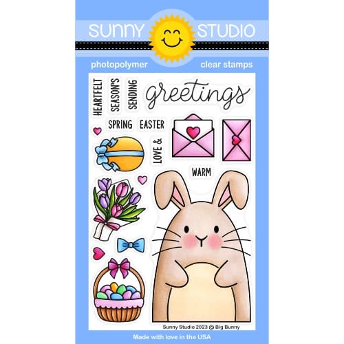 Sunny Studio - Big Bunny 4x6 Clear Stamps