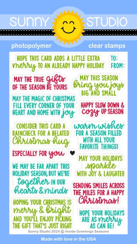 Sunny Studio - Inside Greetings Seasons 4x6 Clear Stamps