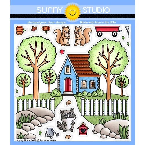 **NEW* - Sunny Studio - Pathway Home 6x6 Clear Stamps