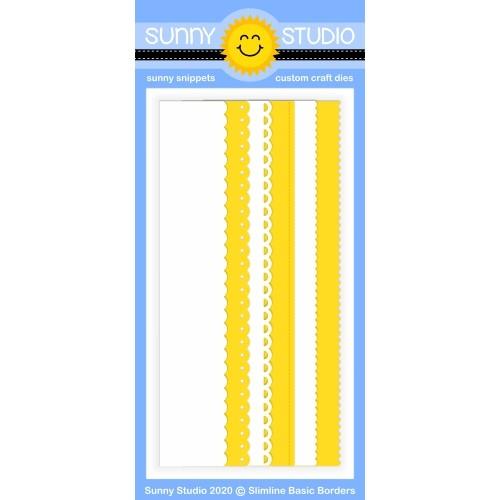 Sunny Studio - Slimline Basic Borders Craft Dies