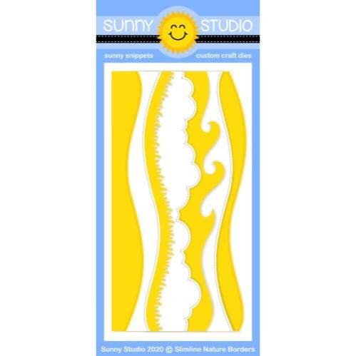 Sunny Studio - Slimline Nature Borders Craft Dies
