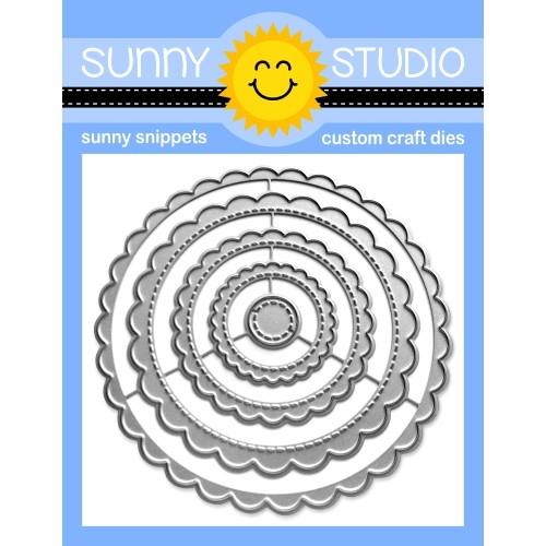 Sunny Studio - Scalloped Circle Mat 1 Die