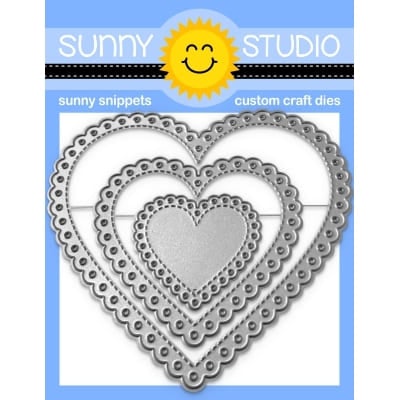 Sunny Studio - Scalloped Heart Dies