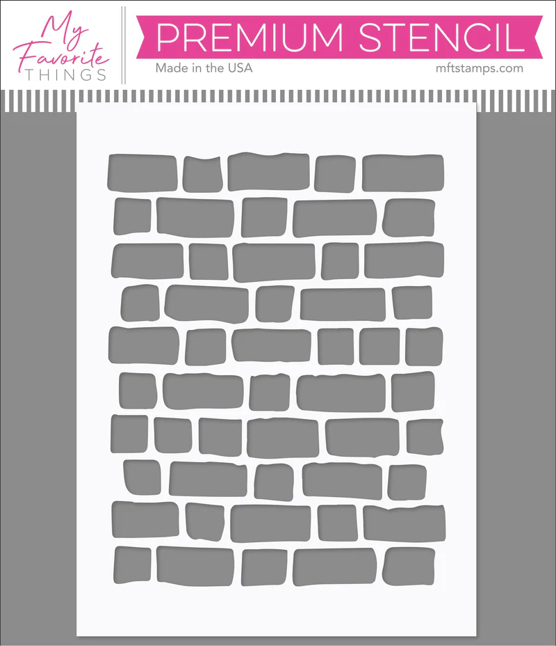 My Favorite Things - Rustic Brick Wall Stencil