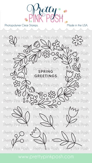 Pretty Pink Posh - Spring Wreath Stamp Set