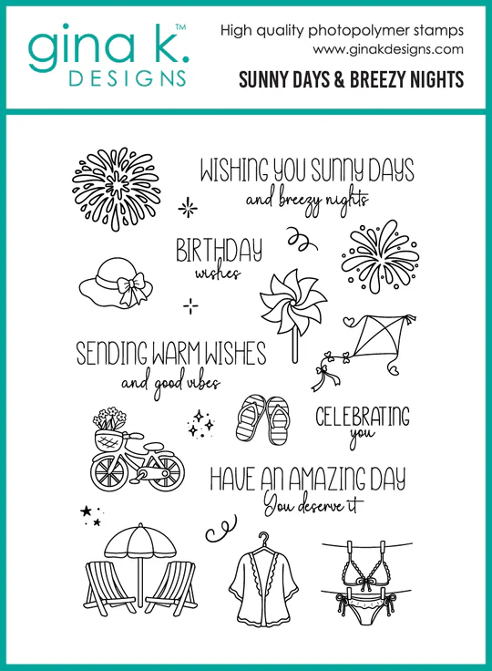 **NEW* - Gina K Designs - Sunny Days & Breezy Nights - STAMPS