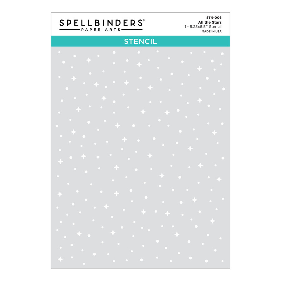 Spellbinders - All the Stars Stencil from the Christmas Traditions Collection