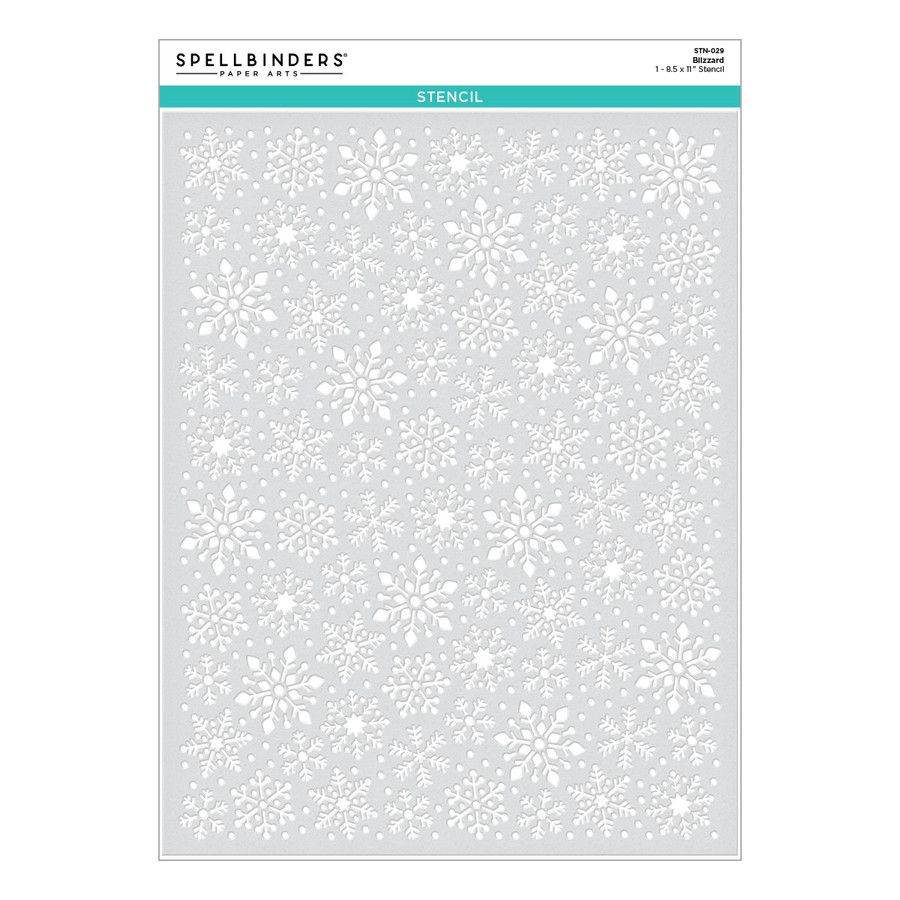 Spellbinders - Blizzard Stencil from Warm Wishes Camper Collection