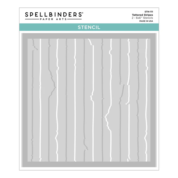 Spellbinders - Tattered Stripes Stencils from the Beautifully Imperfect Collection