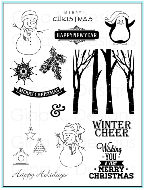 Gina K Designs - Winter Cheer - STAMPS