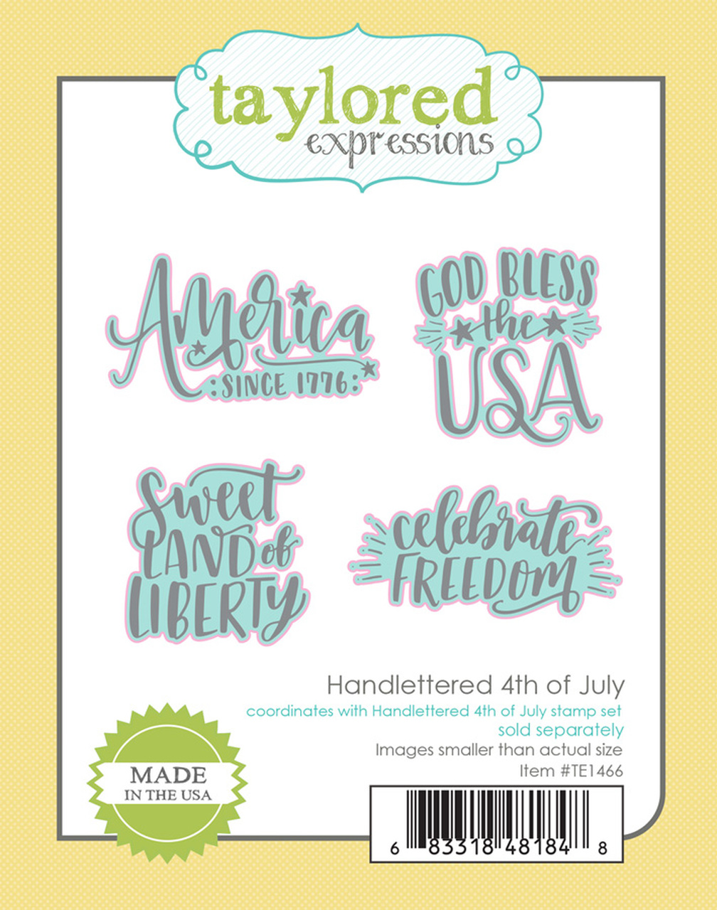 Taylored Expression - HANDLETTERED 4TH OF JULY DIES