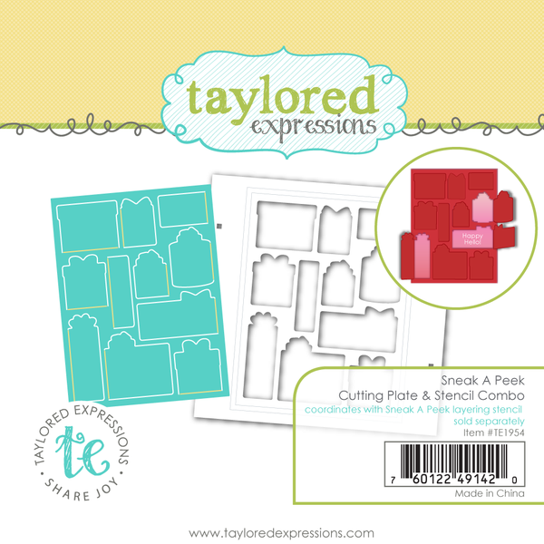 Taylored Expression - Sneak a Peek Cutting Plate & Stencil Combo