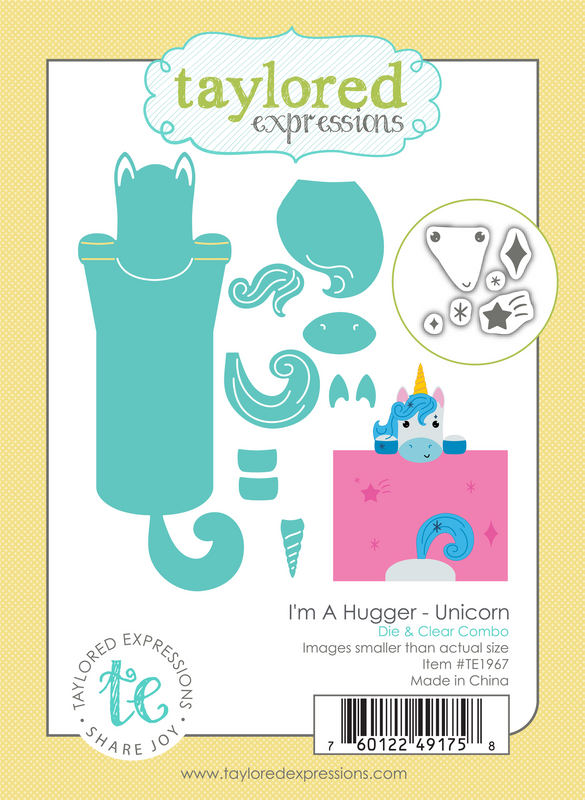 Taylored Expression - I'm a Hugger - Unicorn Die & Clear Combo