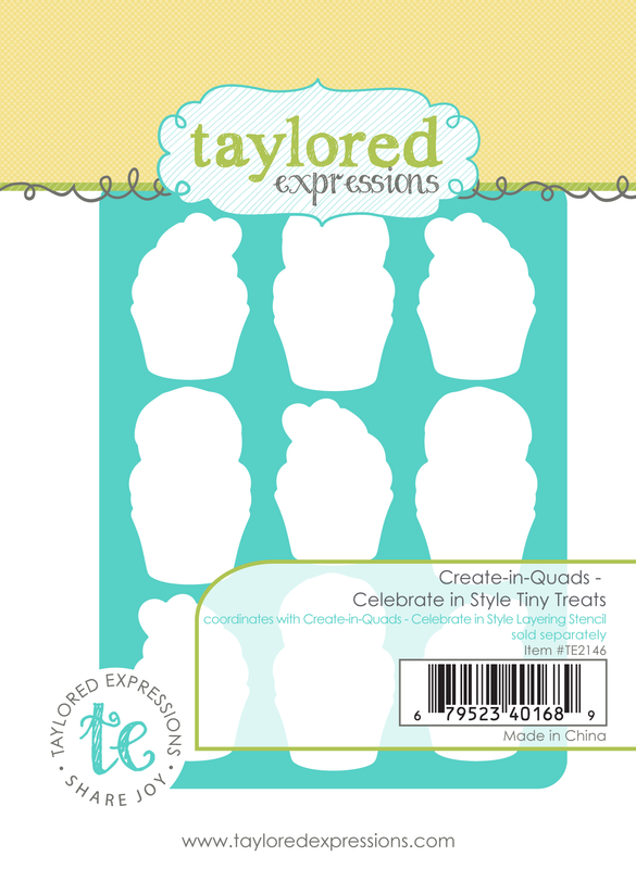 Taylored Expression - Create-in-Quads - Celebrate in Style Tiny Treats Cutting Plate Die