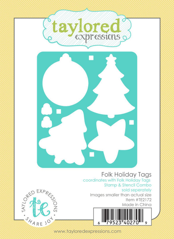 Taylored Expression - Folk Holiday Tags Die