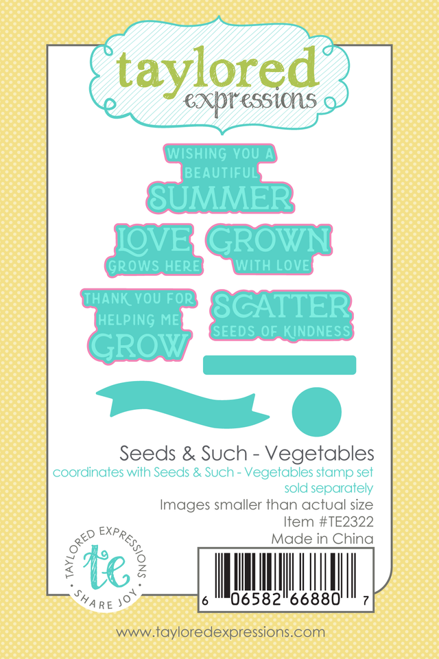 *NEW* - Taylored Expression - Seeds & Such - Vegetables Dies