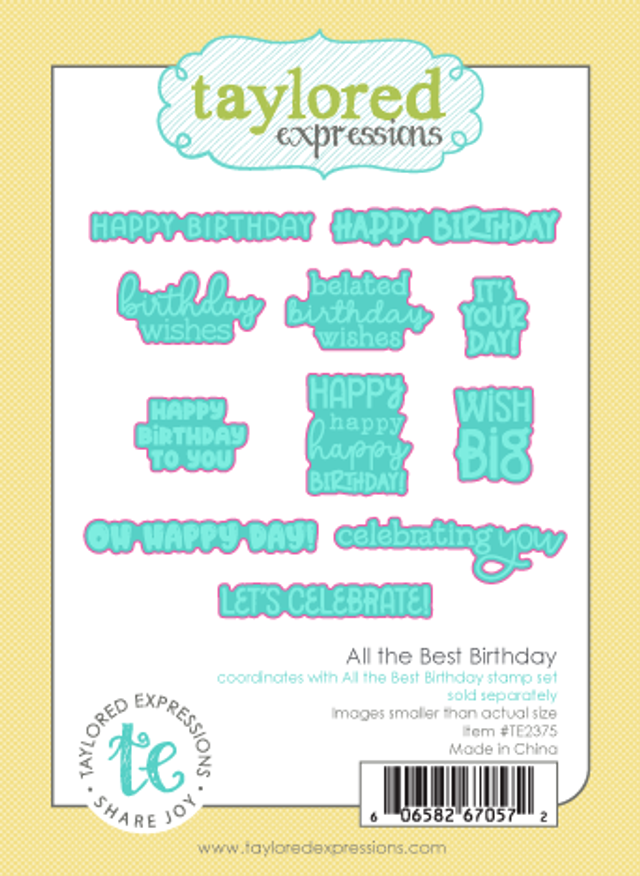 *NEW* - Taylored Expression - All the Best Birthday Dies